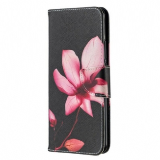 Capa Flip Para Xiaomi Redmi 9 Flor Rosa