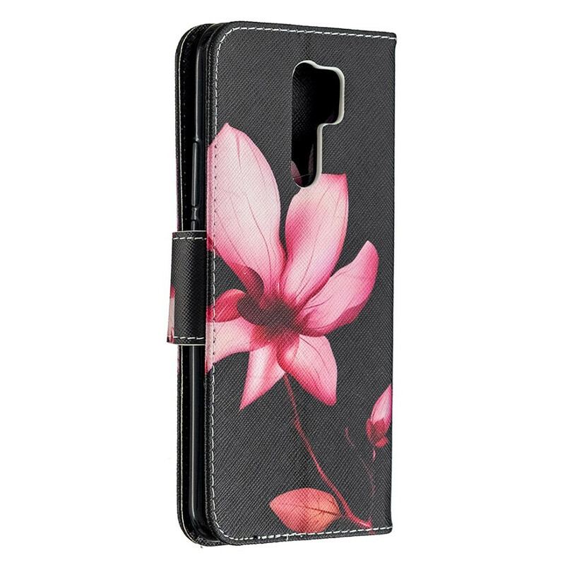 Capa Flip Para Xiaomi Redmi 9 Flor Rosa