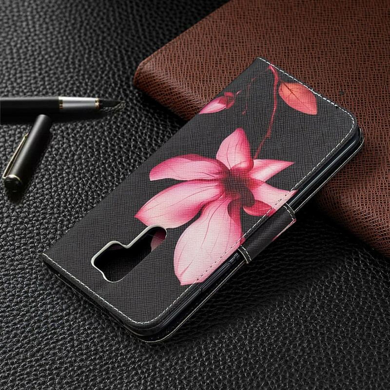 Capa Flip Para Xiaomi Redmi 9 Flor Rosa