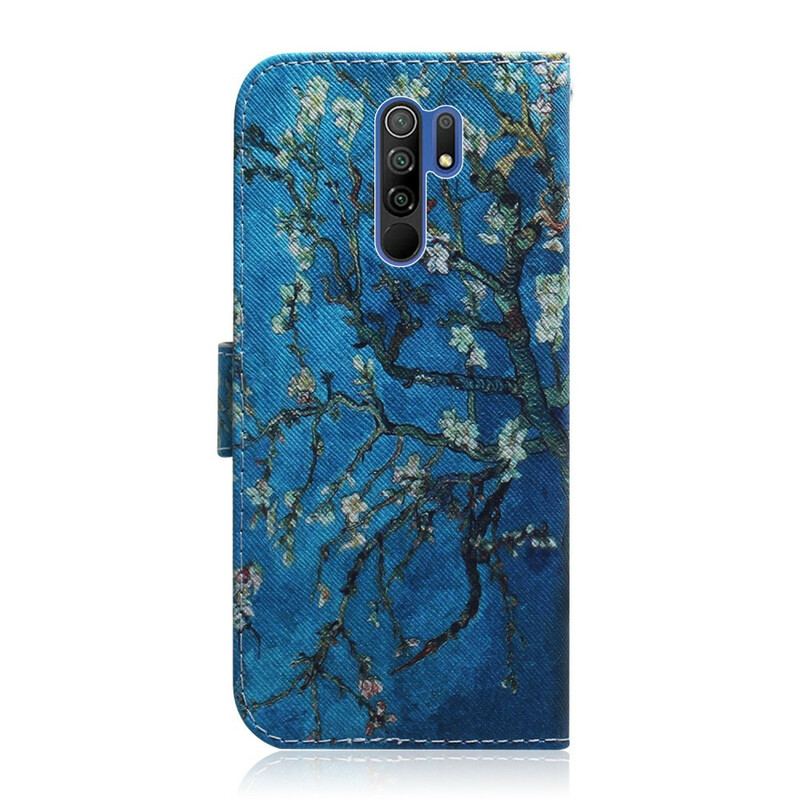 Capa Flip Para Xiaomi Redmi 9 Ramo De Árvore Florido