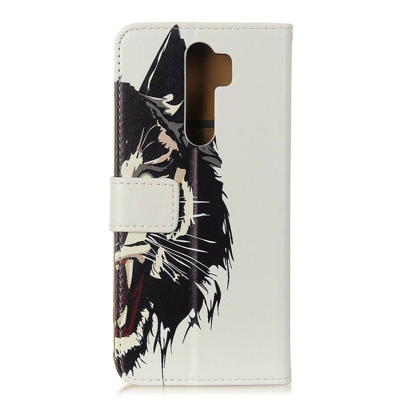 Capa Flip Para Xiaomi Redmi 9 Tigre Feroz