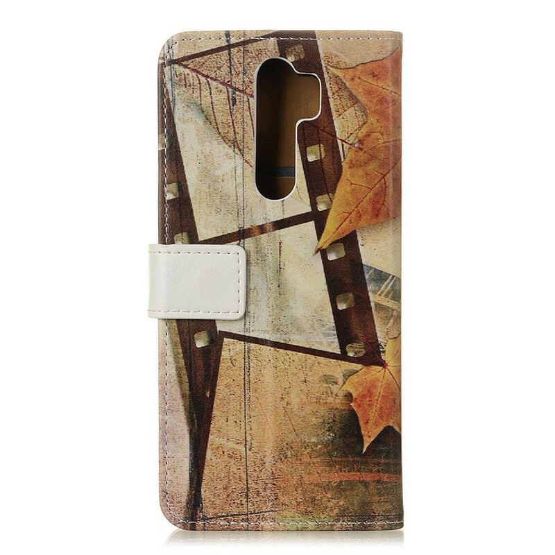 Capa Flip Para Xiaomi Redmi 9 Torre Eiffel No Outono