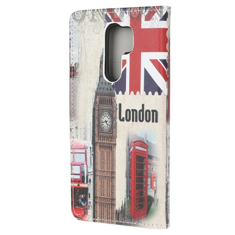 Capa Flip Para Xiaomi Redmi 9 Vida Em Londres