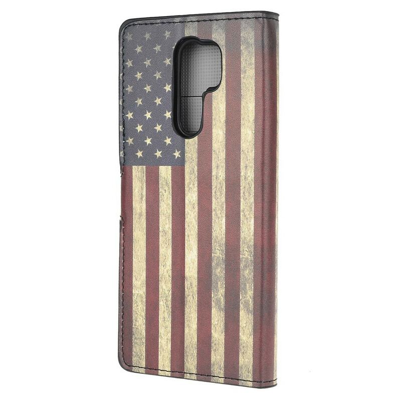 Capa Folio Para Xiaomi Redmi 9 Bandeira Americana