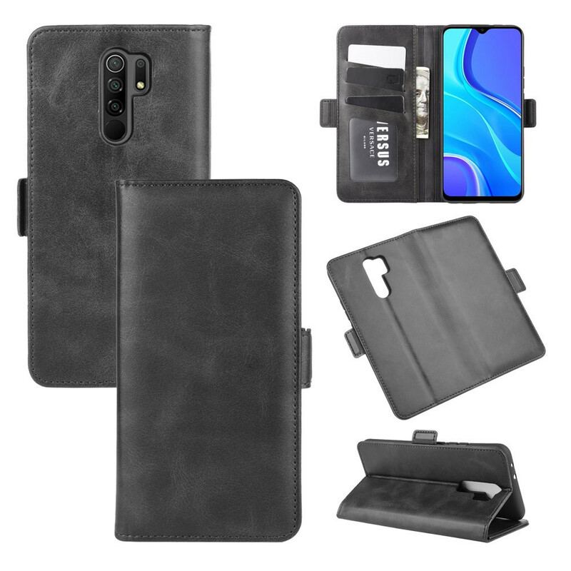 Capa Folio Para Xiaomi Redmi 9 Flip Aba Dupla