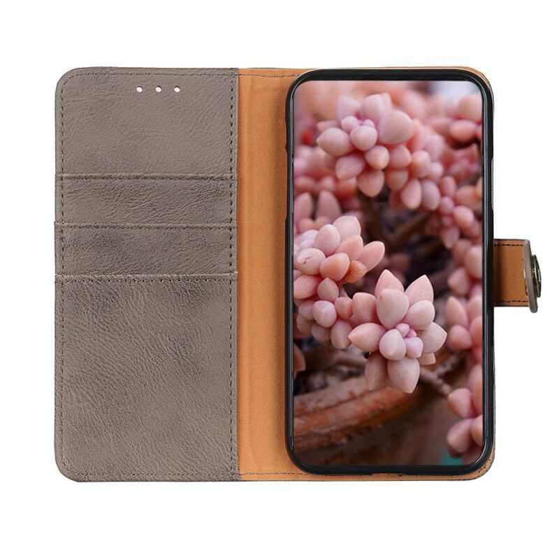 Capa Folio Para Xiaomi Redmi 9 Imitação De Couro Khazneh