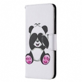 Capa Folio Para Xiaomi Redmi 9 Panda Divertido