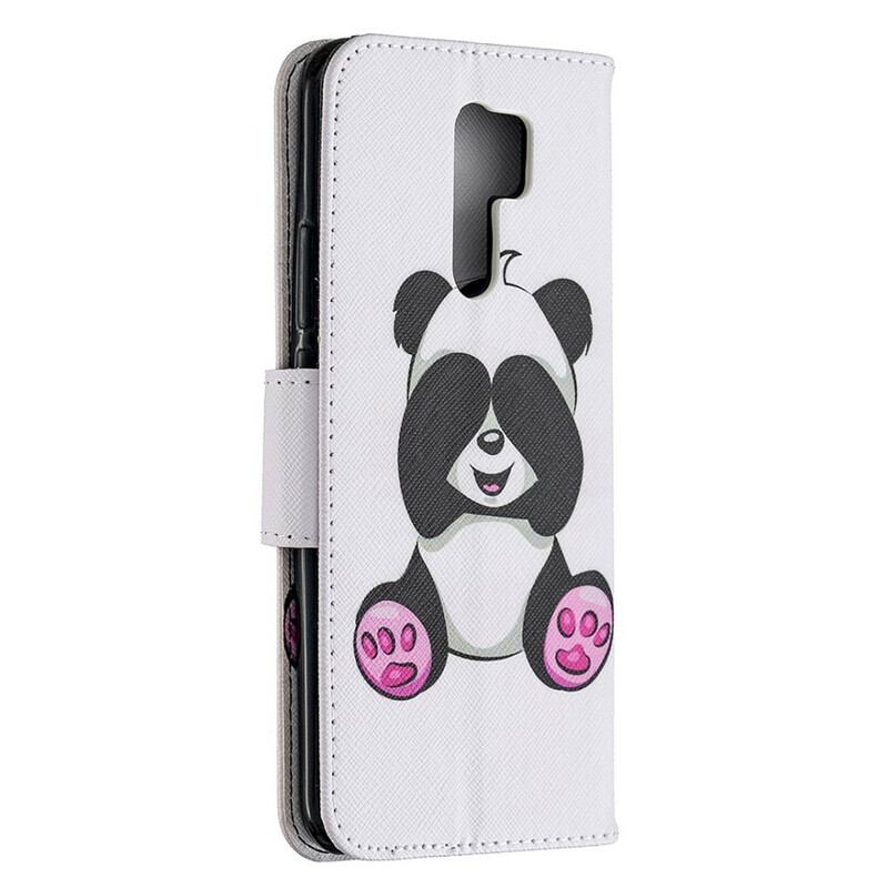 Capa Folio Para Xiaomi Redmi 9 Panda Divertido