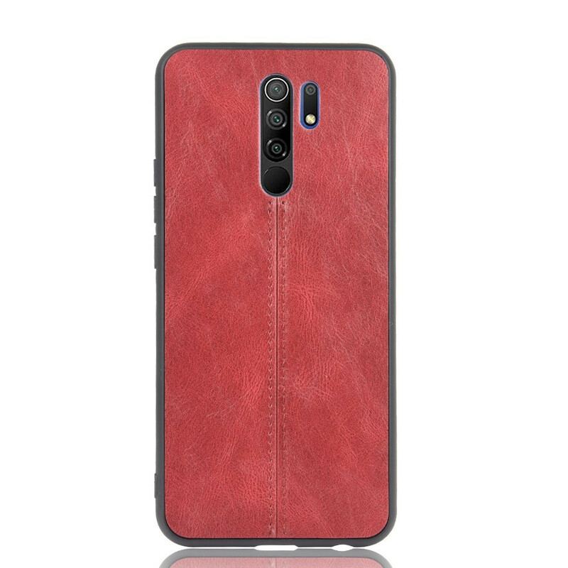 Capa Para Xiaomi Redmi 9 Efeito Couro Couture