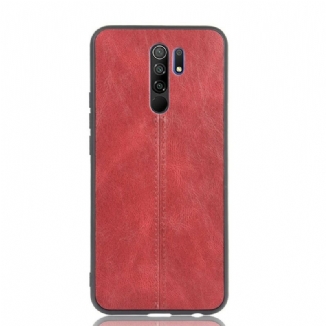 Capa Para Xiaomi Redmi 9 Efeito Couro Couture