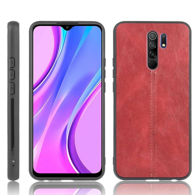 Capa Para Xiaomi Redmi 9 Efeito Couro Couture