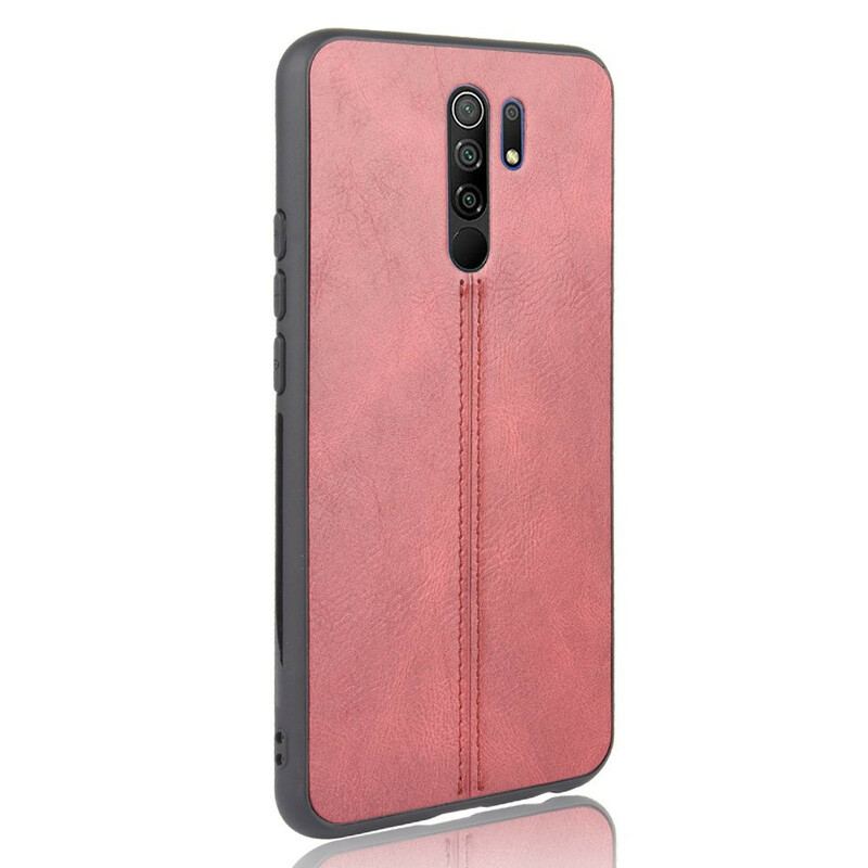 Capa Para Xiaomi Redmi 9 Efeito Couro Couture