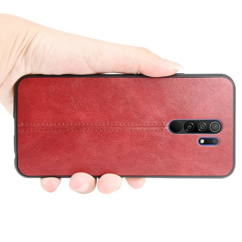 Capa Para Xiaomi Redmi 9 Efeito Couro Couture