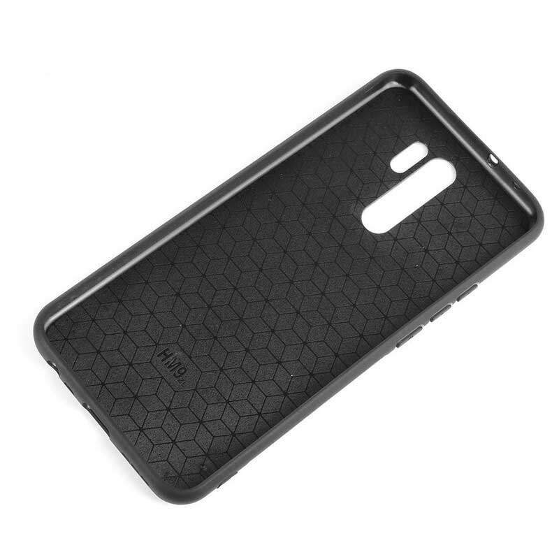 Capa Para Xiaomi Redmi 9 Efeito Couro Couture