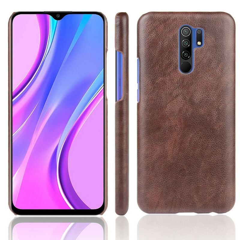 Capa Para Xiaomi Redmi 9 Efeito De Couro De Desempenho