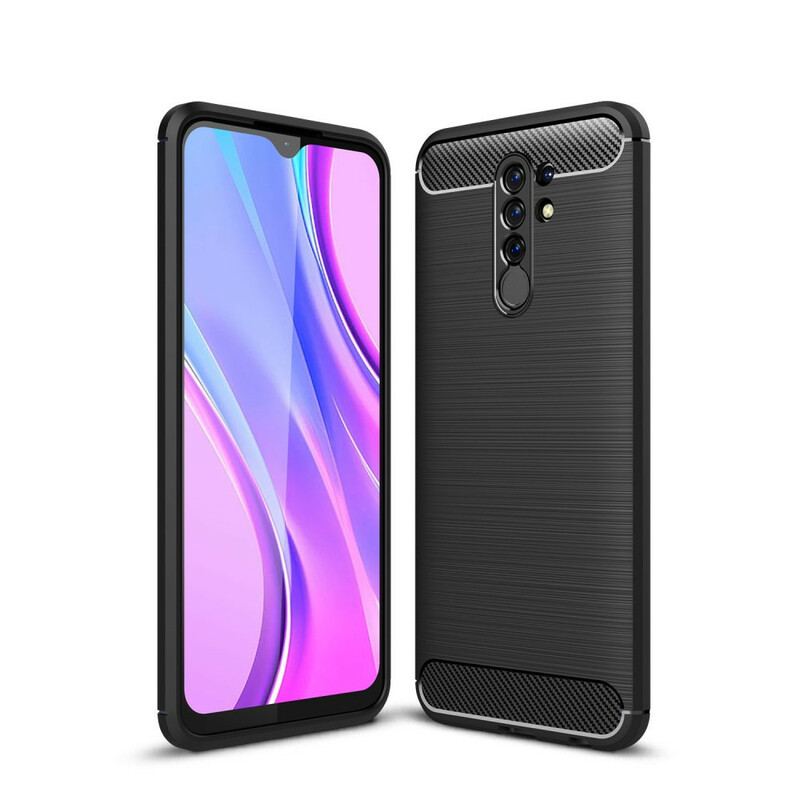 Capa Para Xiaomi Redmi 9 Fibra De Carbono Escovada