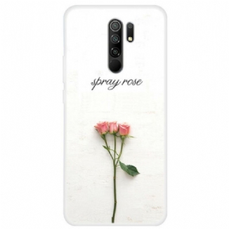 Capa Para Xiaomi Redmi 9 Rosas Em Spray