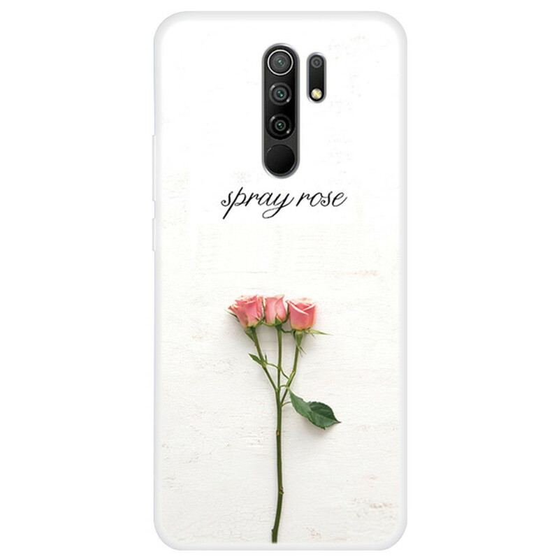 Capa Para Xiaomi Redmi 9 Rosas Em Spray