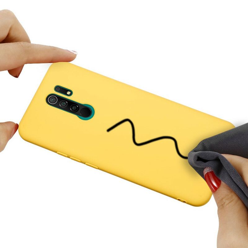 Capa Para Xiaomi Redmi 9 Silicone Líquido Com Cordão