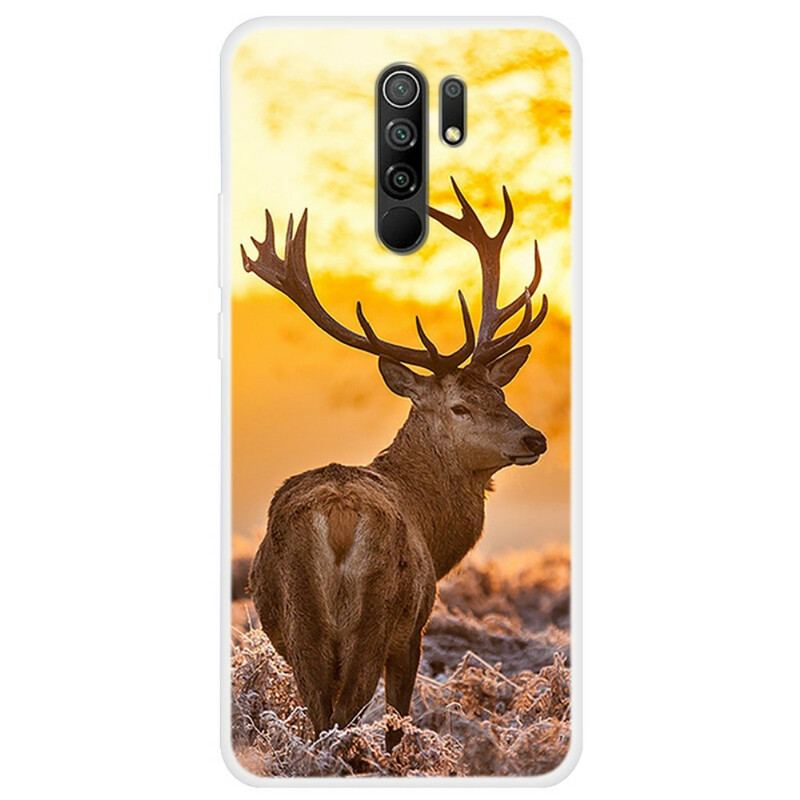 Capa Para Xiaomi Redmi 9 Veado E Paisagem