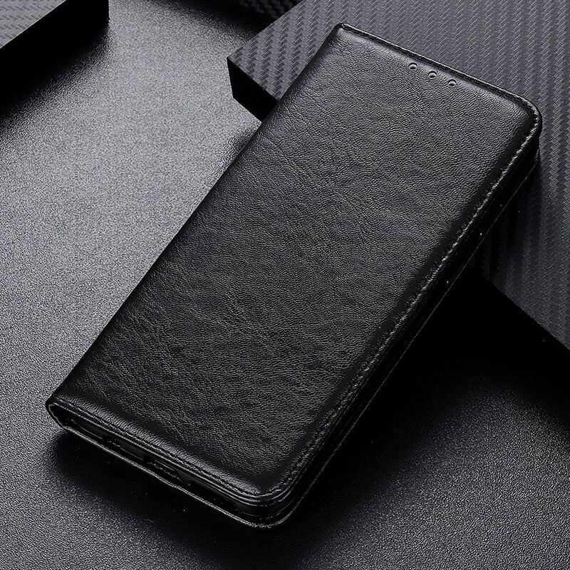 Capa De Celular Para iPhone 12 Mini Flip Couro Rachado Elegância