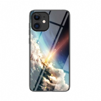 Capa De Celular Para iPhone 12 Mini Vidro Temperado Céu Estrelado