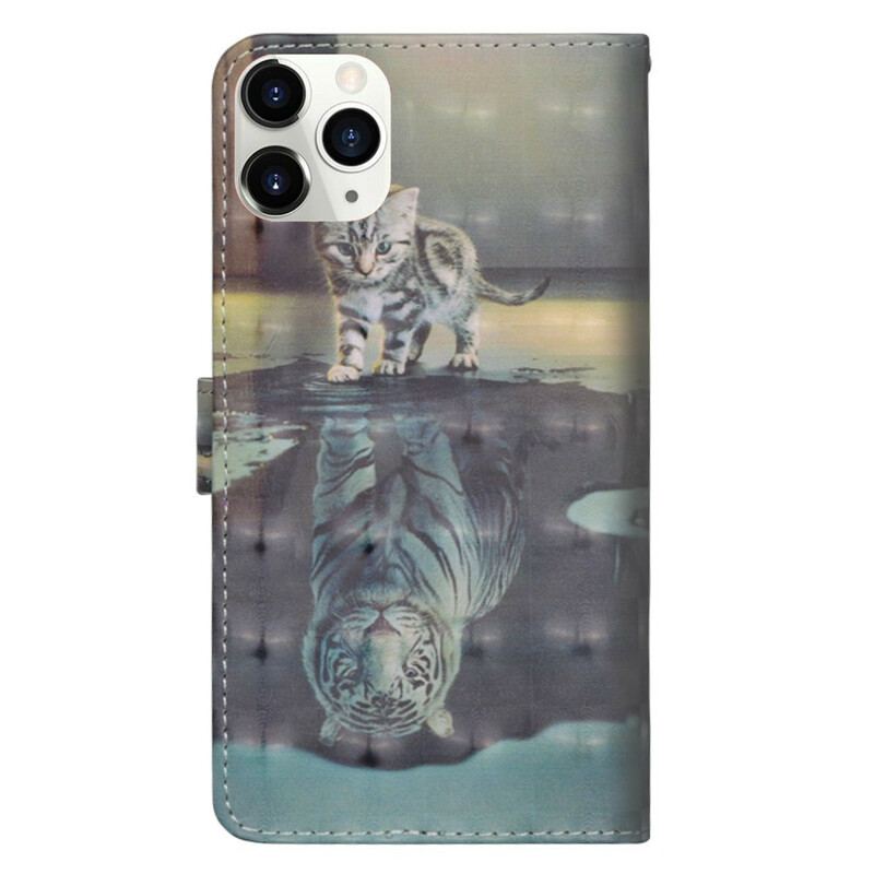 Capa De Couro Para iPhone 12 Mini Ernesto O Tigre