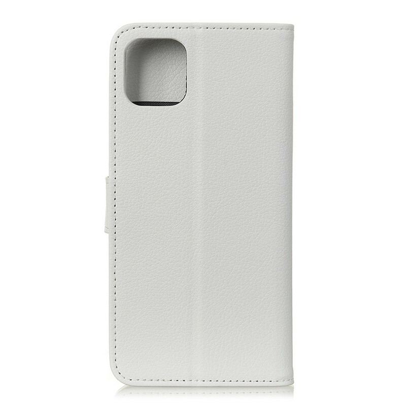 Capa De Couro Para iPhone 12 Mini Couro Sintético De Lichia