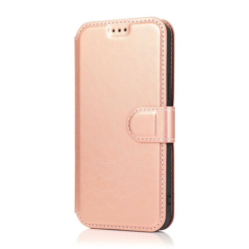 Capa Em Pele Para iPhone 12 Mini Estilo Retrô De Couro