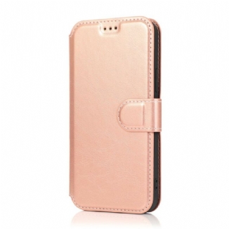 Capa Em Pele Para iPhone 12 Mini Estilo Retrô De Couro