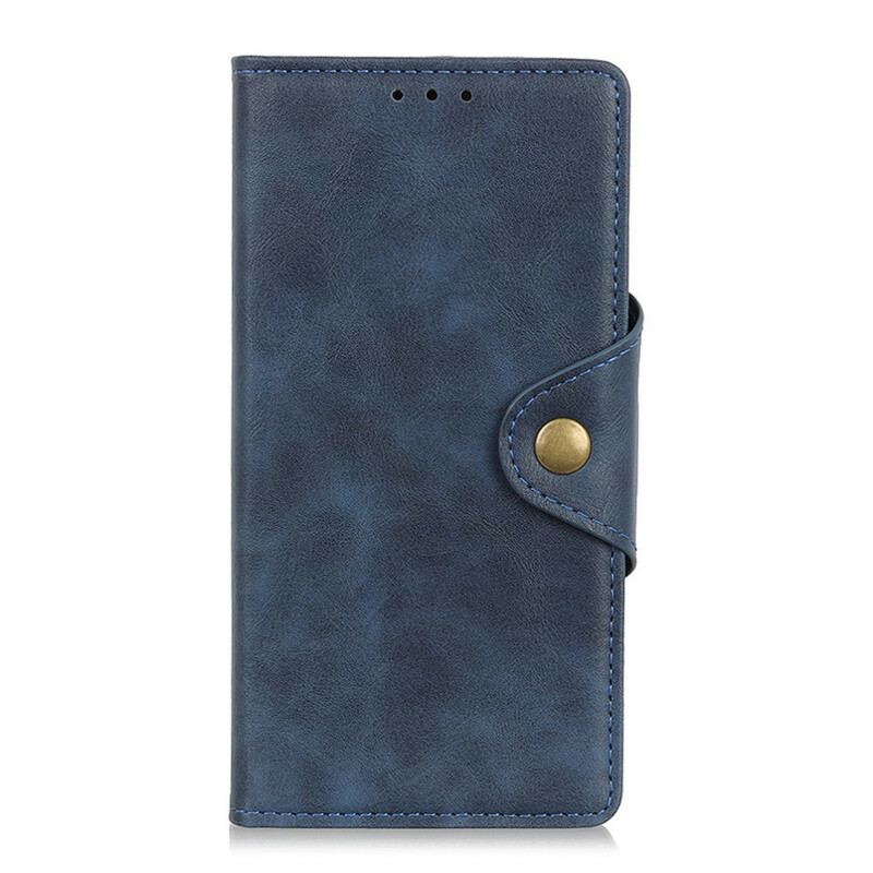 Capa Flip Para iPhone 12 Mini Botão De Couro Falso