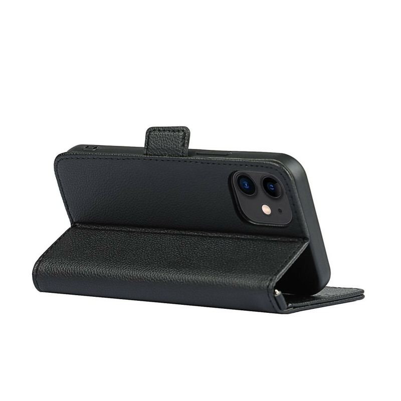 Capa Flip Para iPhone 12 Mini De Cordão Coração De Tiras