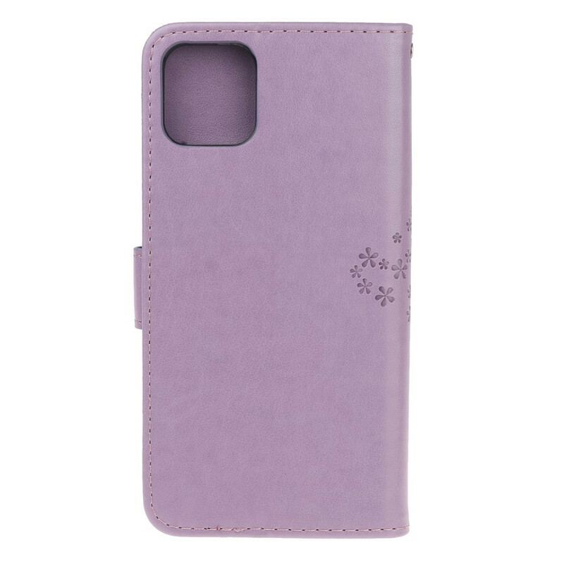 Capa Flip Para iPhone 12 Mini De Cordão Tanga E Corujas