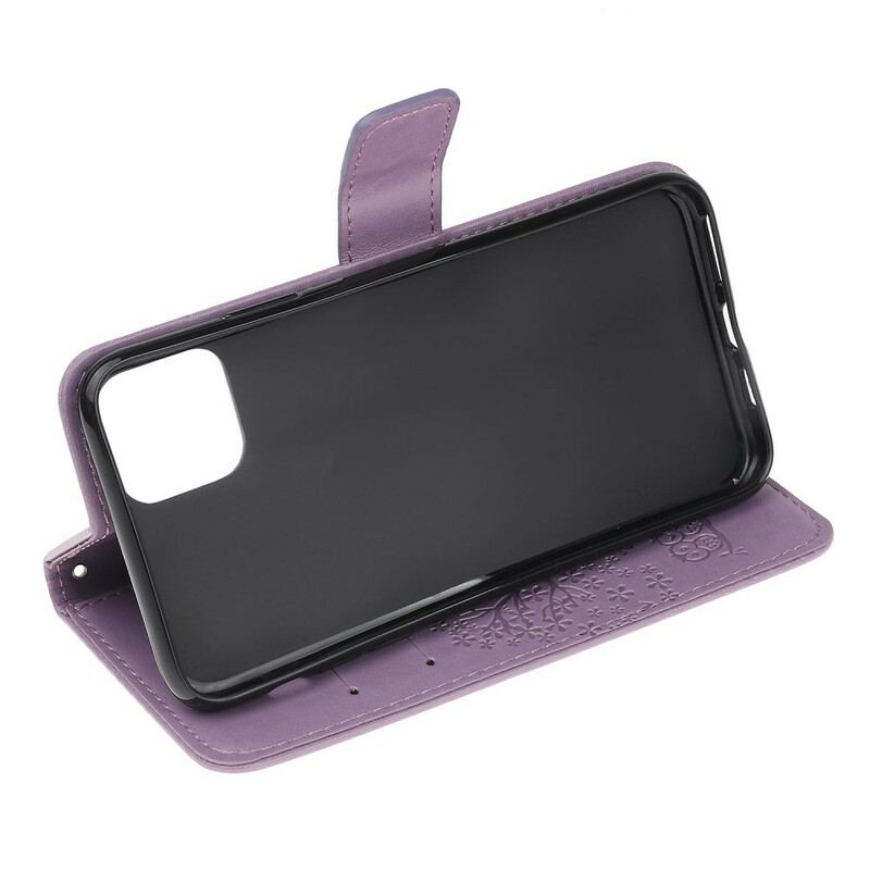 Capa Flip Para iPhone 12 Mini De Cordão Tanga E Corujas