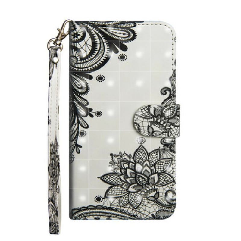 Capa Flip Para iPhone 12 Mini Renda Chique