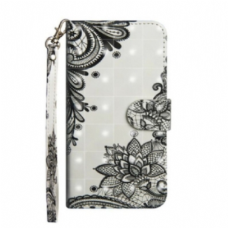 Capa Flip Para iPhone 12 Mini Renda Chique