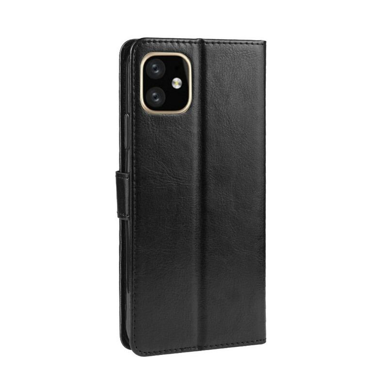 Capa Folio Para iPhone 12 Mini Couro Falso Chamativo