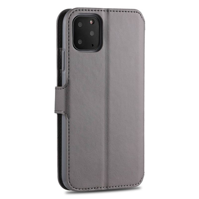 Capa Folio Para iPhone 12 Mini Efeito Couro Azns