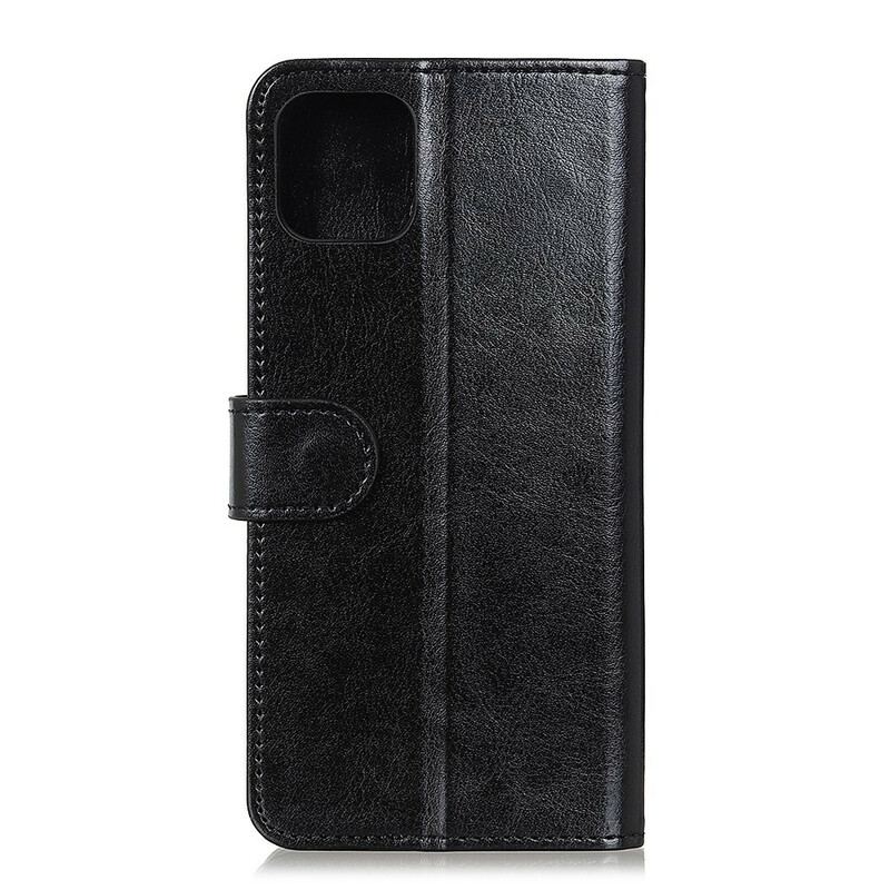 Capa Folio Para iPhone 12 Mini Refinamento De Couro Sintético