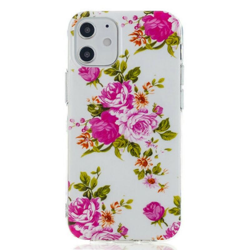 Capa Para iPhone 12 Mini Flores Da Liberdade Fluorescentes