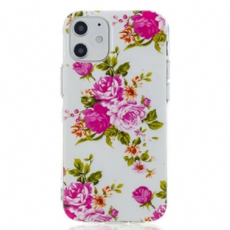 Capa Para iPhone 12 Mini Flores Da Liberdade Fluorescentes