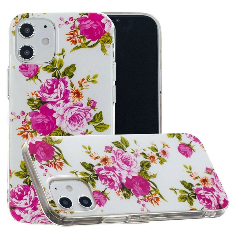 Capa Para iPhone 12 Mini Flores Da Liberdade Fluorescentes