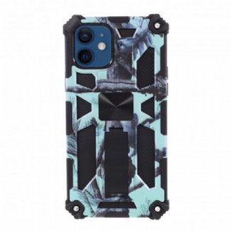 Capa Para iPhone 12 Mini Suporte Removível De Camuflagem