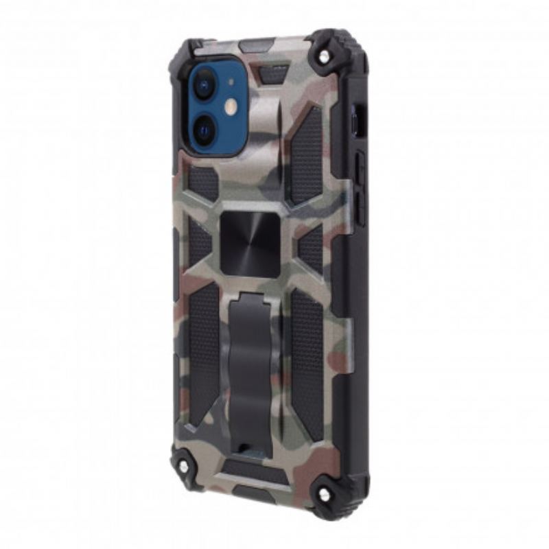 Capa Para iPhone 12 Mini Suporte Removível De Camuflagem