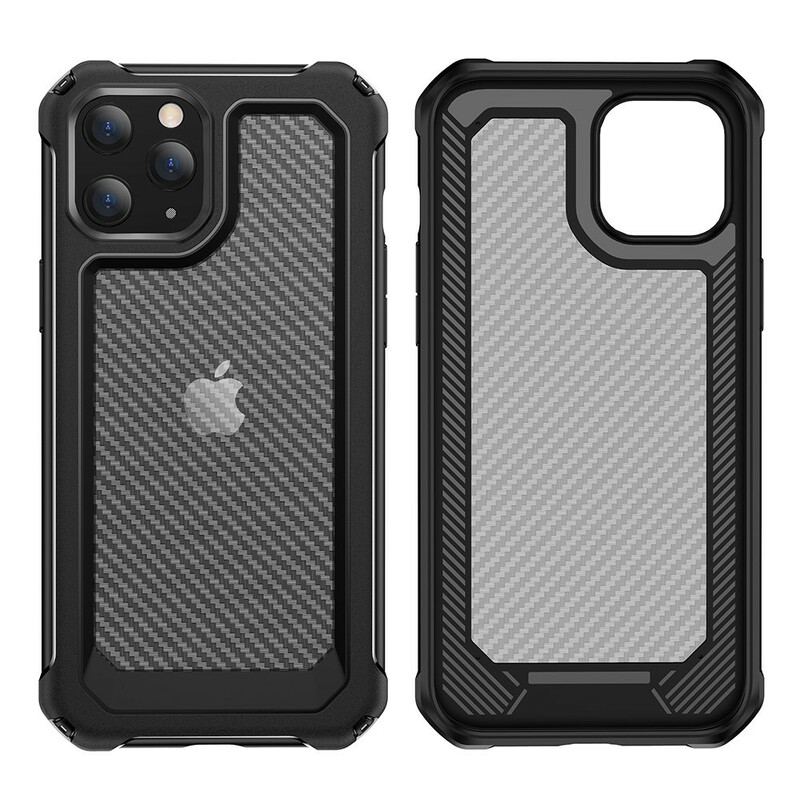 Capa Para iPhone 12 Mini Textura De Fibra De Carbono Sem Costura