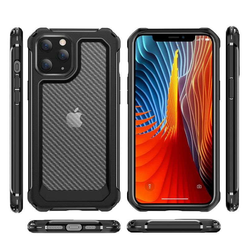 Capa Para iPhone 12 Mini Textura De Fibra De Carbono Sem Costura