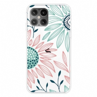 Capa Para iPhone 12 Mini Uma Flor Transparente