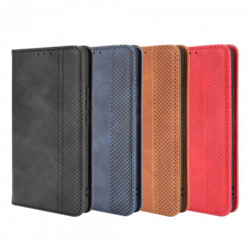 Capa De Celular Para Xiaomi Mi 11 Ultra Flip Efeito Couro Vintage Estilizado