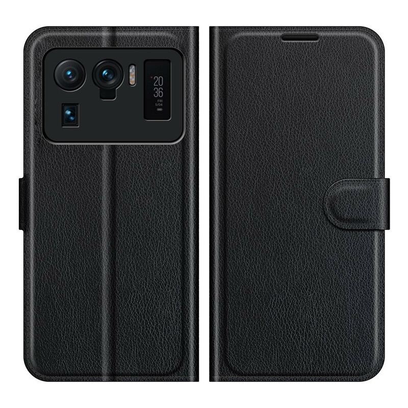 Capa De Couro Para Xiaomi Mi 11 Ultra Clássico Efeito Couro Lichia