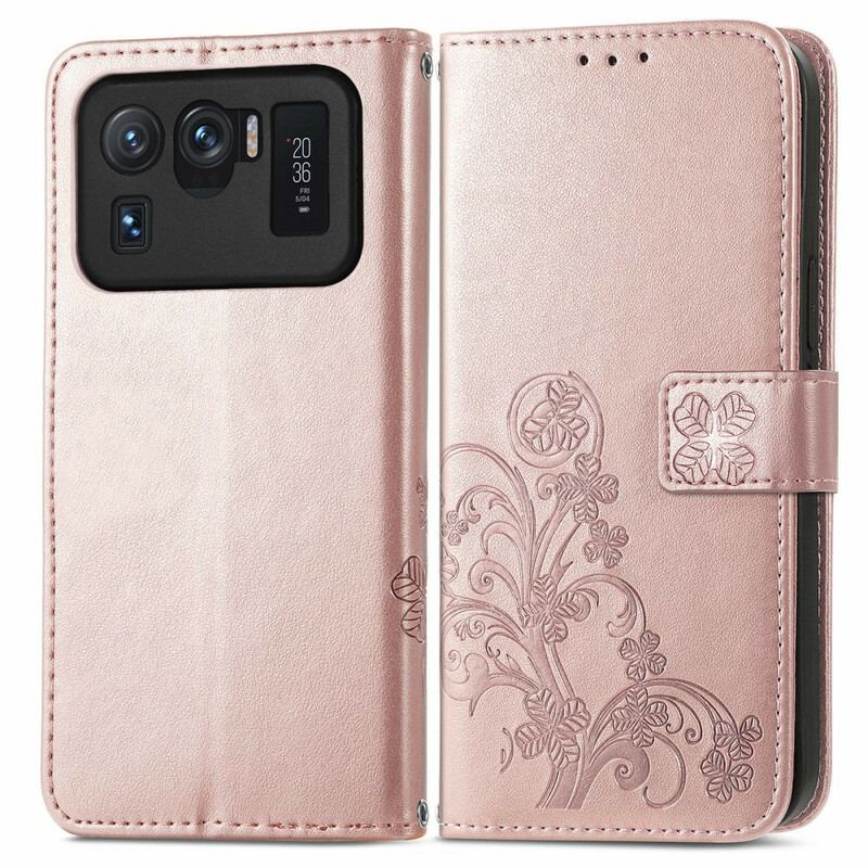 Capa De Couro Para Xiaomi Mi 11 Ultra Flores Asiáticas